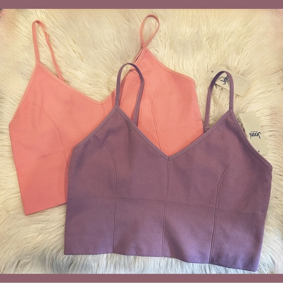 [ 2 FOR $25 ] PINK & PURPLE CROP TOPS - Picture 7 of 7